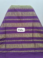 Dark Beige Kalyani Cotton Saree pallu