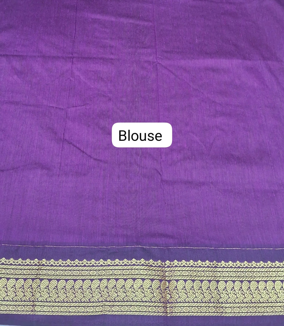 Dark Beige Kalyani Cotton Saree blouse