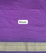 Dark Beige Kalyani Cotton Saree blouse