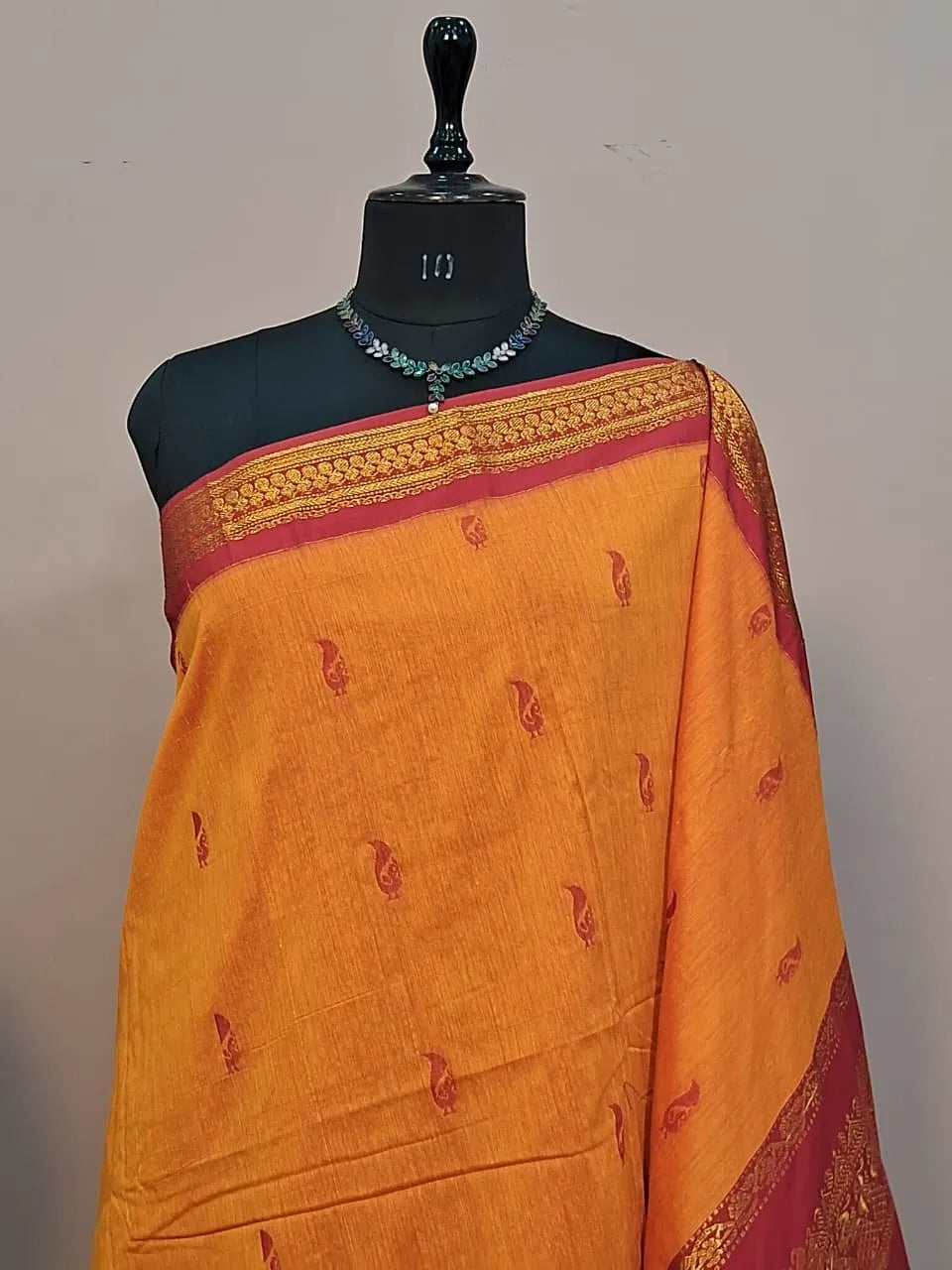 Mango Yellow Kalyani Cotton Saree 1