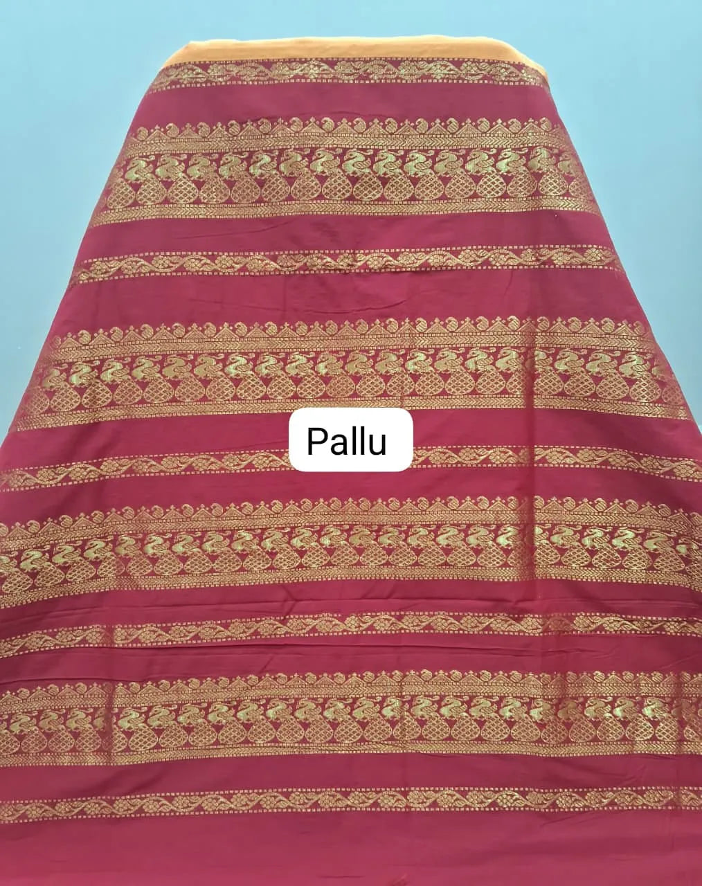 Mango Yellow Kalyani Cotton Saree pallu
