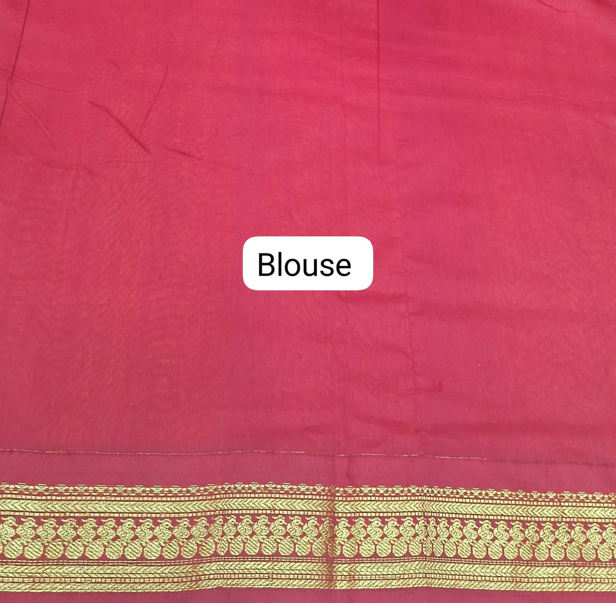 Mango Yellow Kalyani Cotton Saree blouse