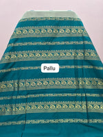 Light Pista Green Kalyani Cotton Saree pallu