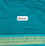 Light Pista Green Kalyani Cotton Saree blouse