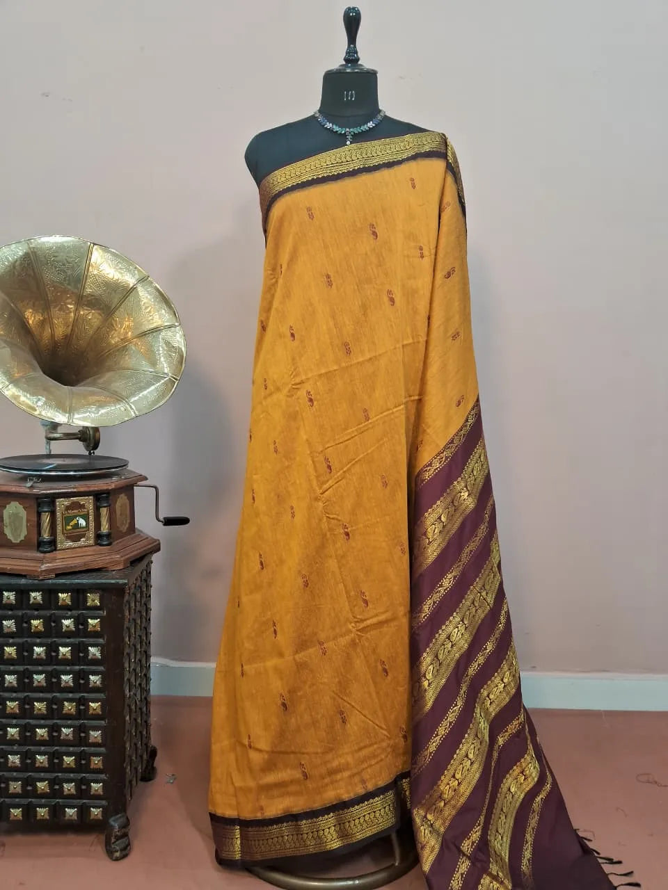 Yellow Kalyani Cotton Saree 