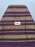 Yellow Kalyani Cotton Saree pallu