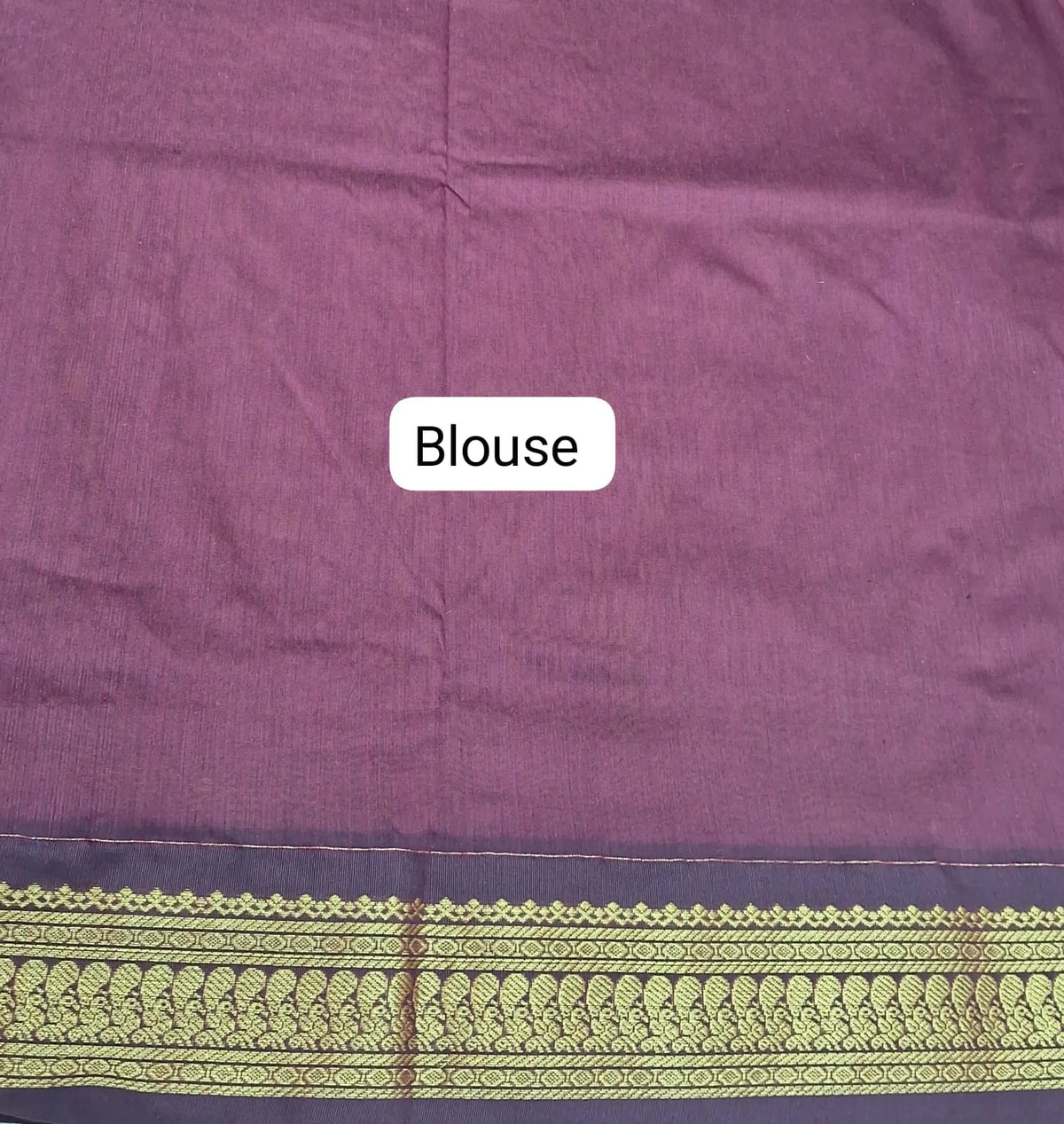 Yellow Kalyani Cotton Saree blouse