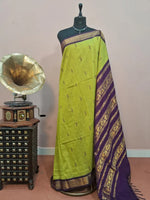 Lemon Green Kalyani Cotton Saree 