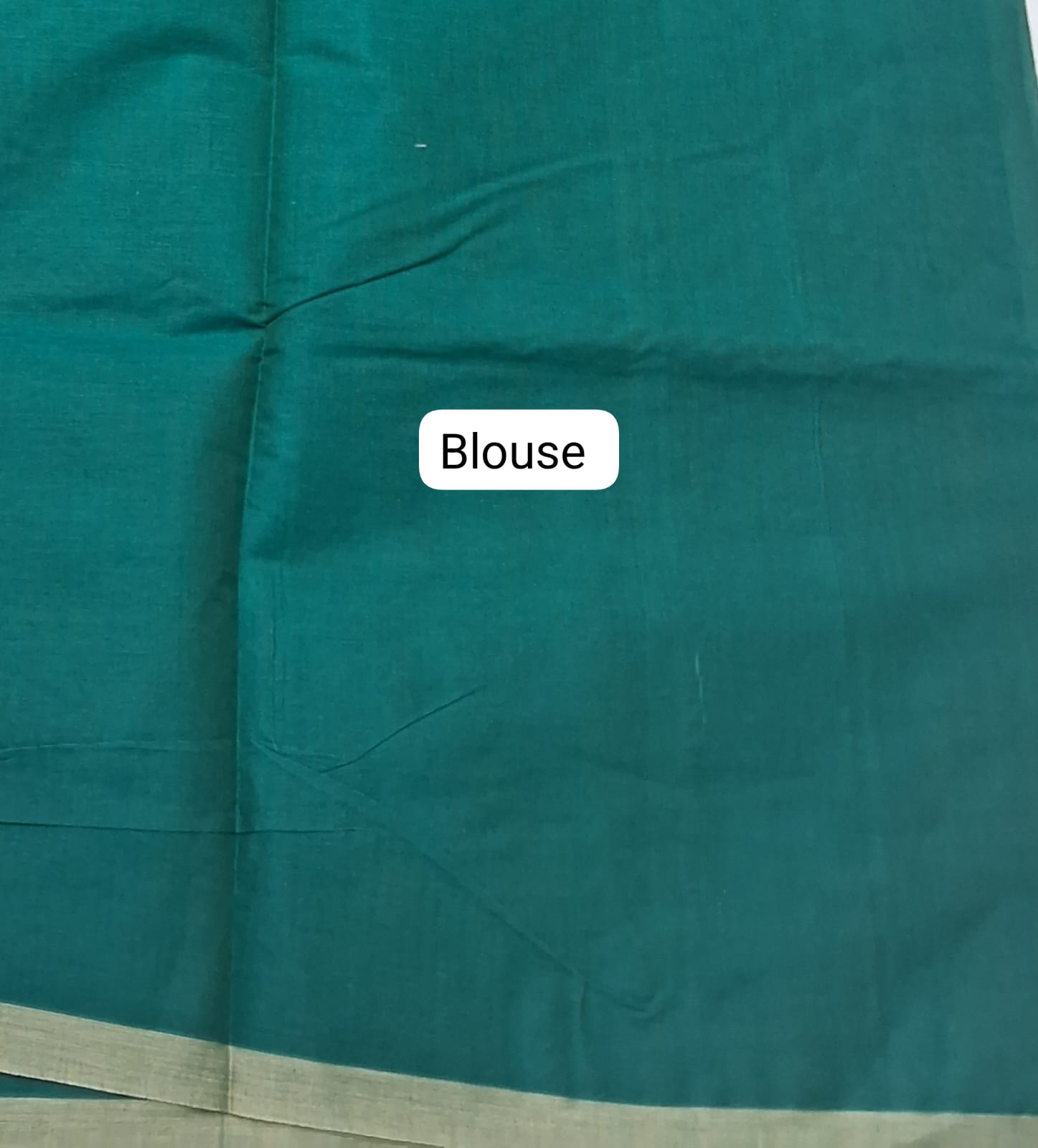 Bottle Green Kanchi Cotton Saree blouse