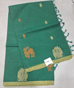 Bottle Green Kanchi Cotton Saree