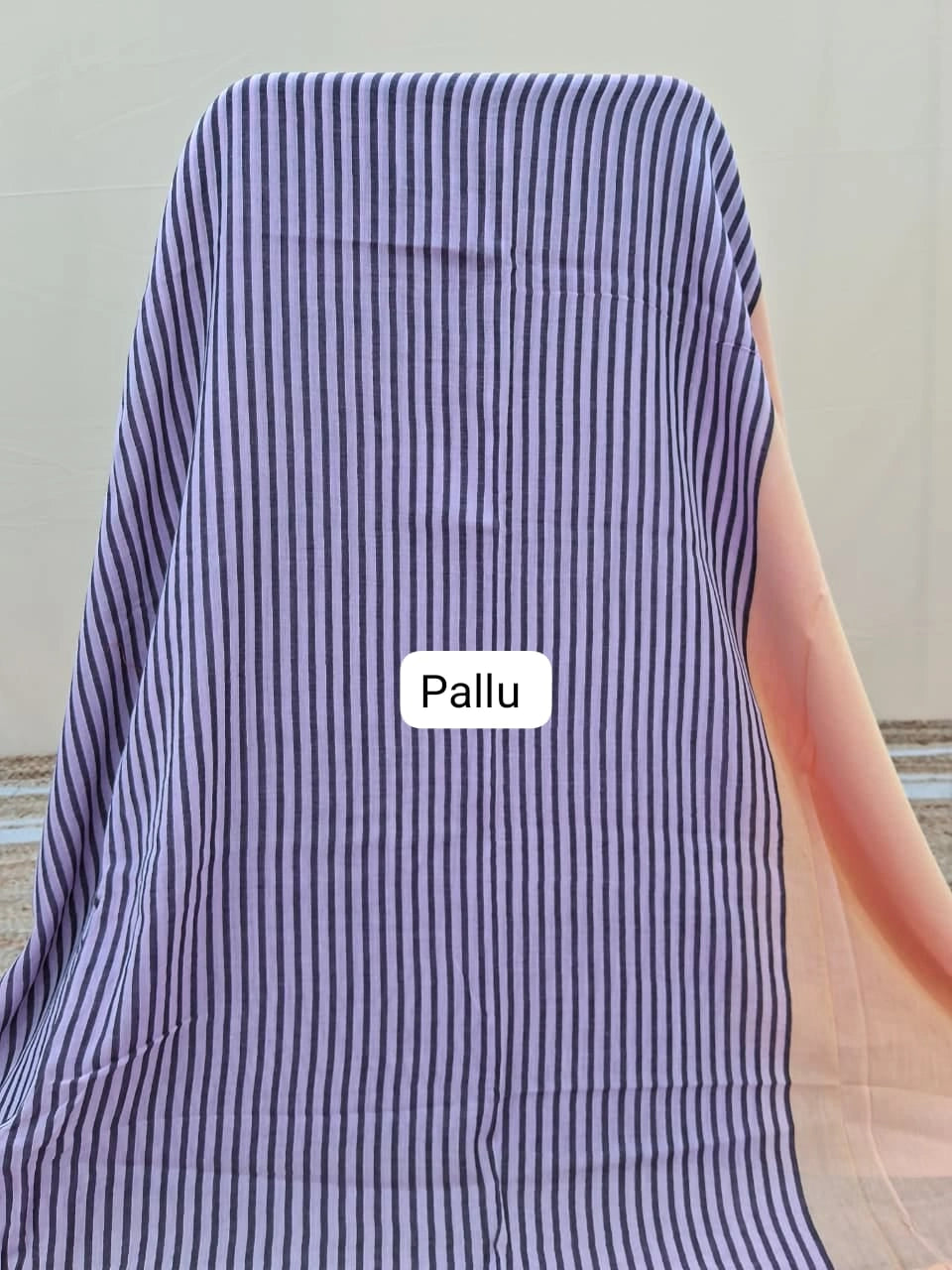 Lavender Soft Mulmul Cotton Saree 2