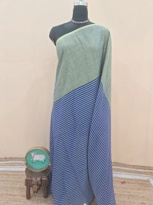 Light Lavender Mulmul Cotton Saree