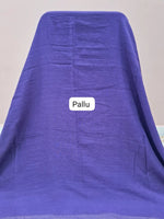 Elegant Navy Blue Plain Mulmul Cotton Saree pallu