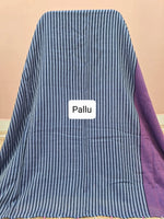 Violet Mulmul Cotton Saree Pallu