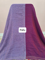 Deep Wine Mulmul Cotton Saree Pallu