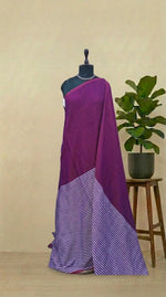 Deep Wine Mulmul Cotton Saree