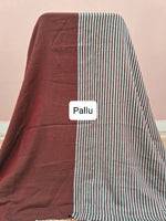 Brown Mulmul Cotton Saree Pallu