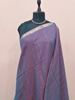 Deep Teal Blue Mulmul Cotton Saree 1