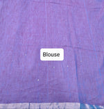 Dual Shade Purple Mulmul Cotton Saree Blouse