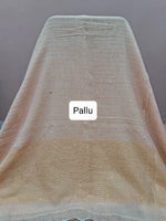 Off-White Mulmul Cotton Saree Pallu