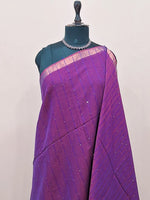 Purple Mulmul Cotton Saree 1