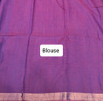 Purple Mulmul Cotton Saree Blouse