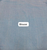 Sky Blue Mulmul Cotton Saree Blouse