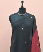 Black Mulmul Cotton Saree 1