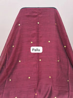 Black Mulmul Cotton Saree Pallu