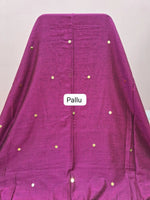 Leaf Green Mulmul Cotton Saree Pallu