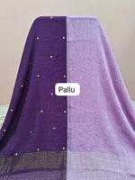 Lavender Mulmul Cotton Saree Blouse
