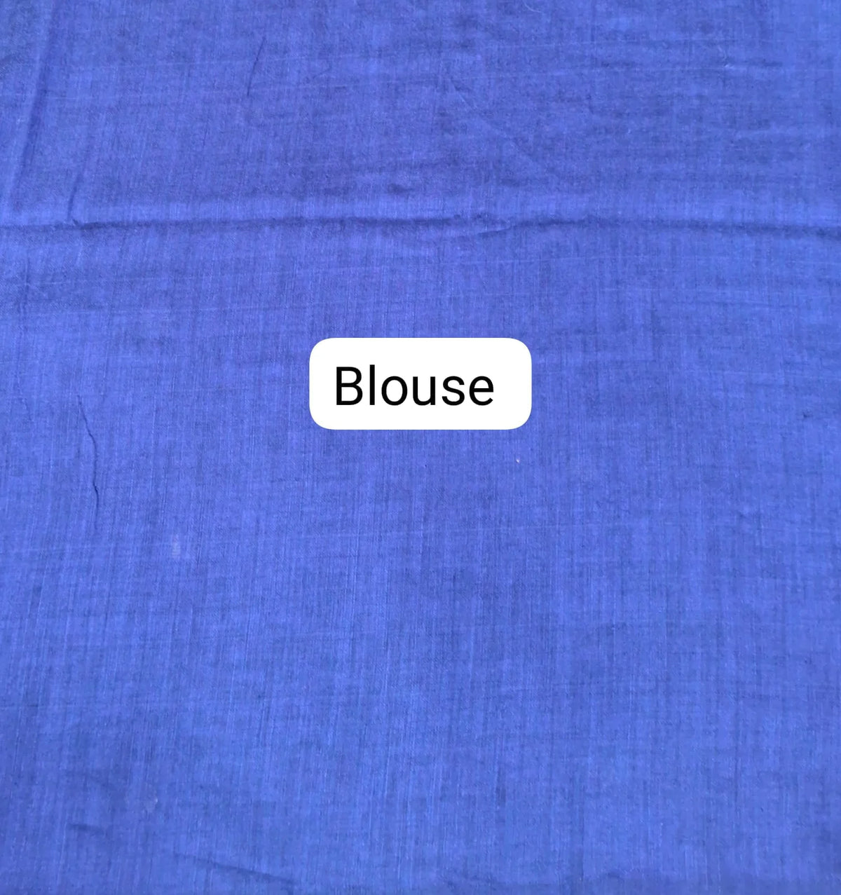 Royal Blue Mulmul Cotton Saree Blouse