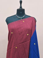 Red Mulmul Cotton Saree 1