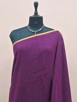 Deep Purple Mulmul Cotton Saree 1