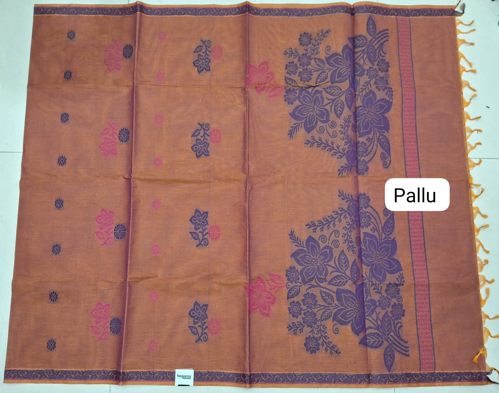 Coffee Brown Korvai Kanchi Cotton Saree Pallu