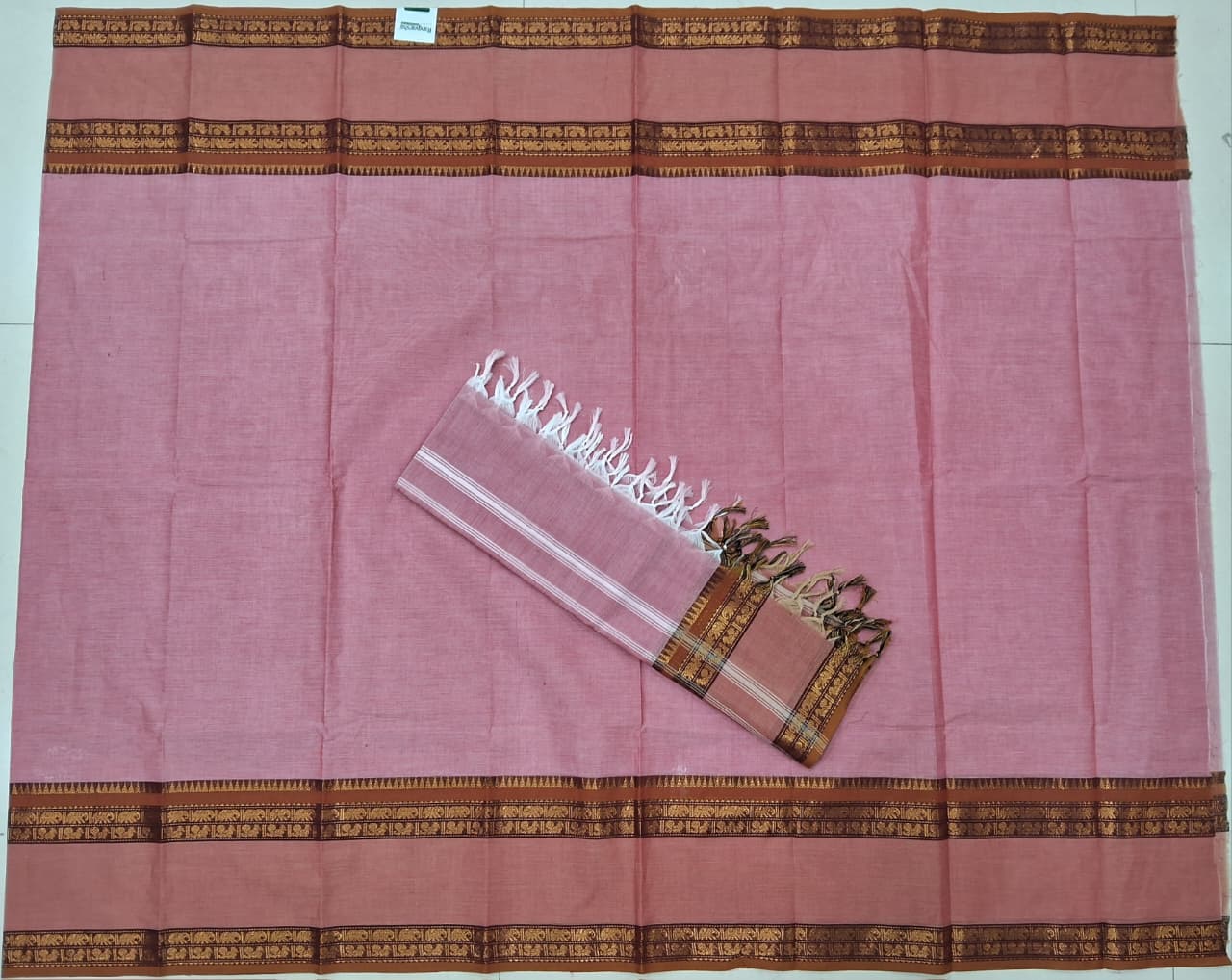 Shop Baby Pink Kanchi Cotton Dress Material Online at Best Price