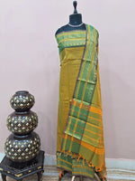 Citron Green Kanchi cotton dress material