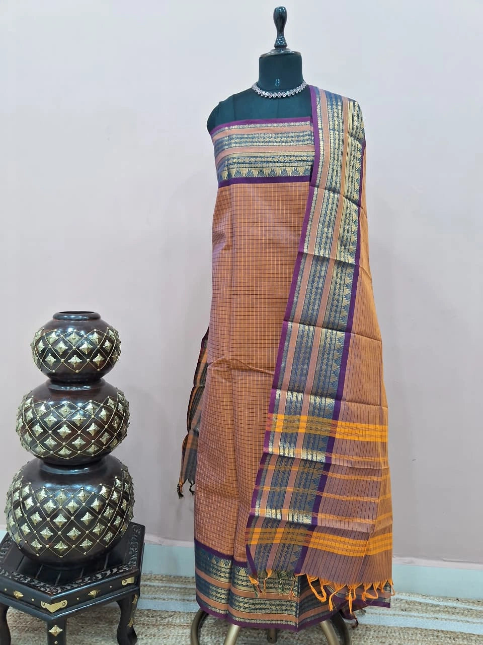 Dual Shade Kanchi cotton dress material