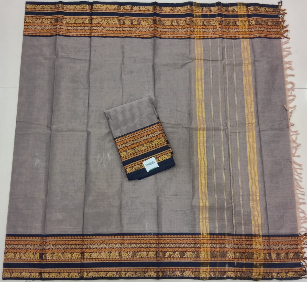 Pure Grey Kanchi Cotton Dress Material at best price 