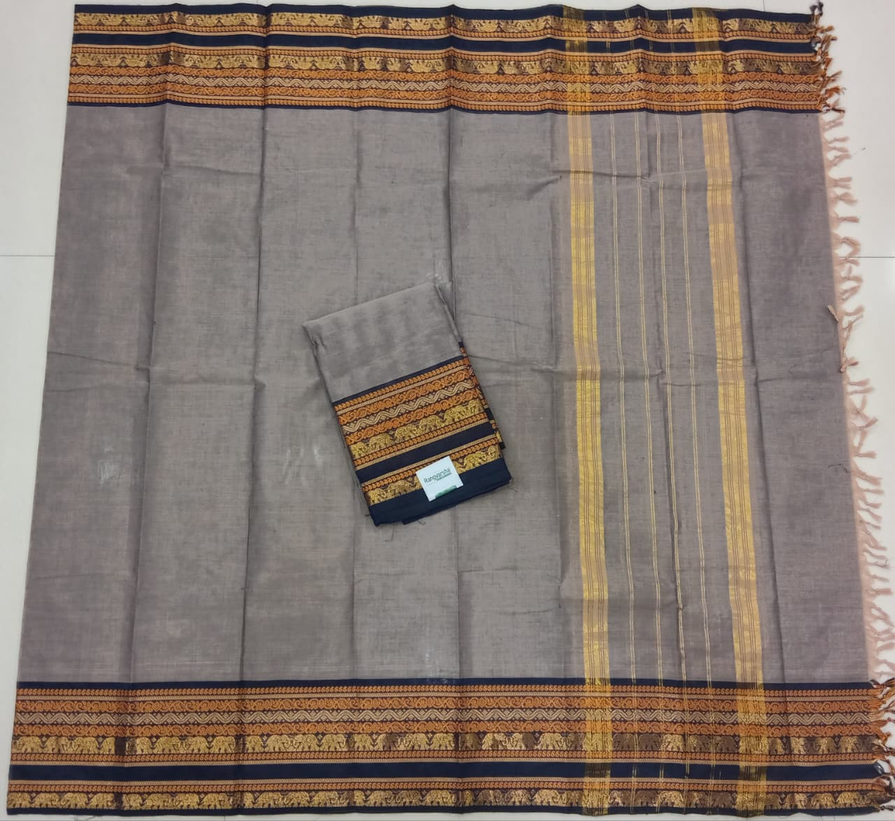 Pure Grey Kanchi Cotton Dress Material at best price 