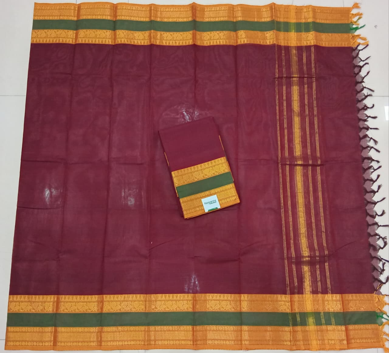 Buy Maroon Kanchi Cotton Dress Material online 