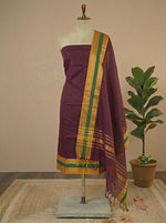 Walnut Brown Kanchi Cotton Dress Material