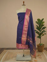 Deep Blue Kanchi Cotton Dress Material with Price