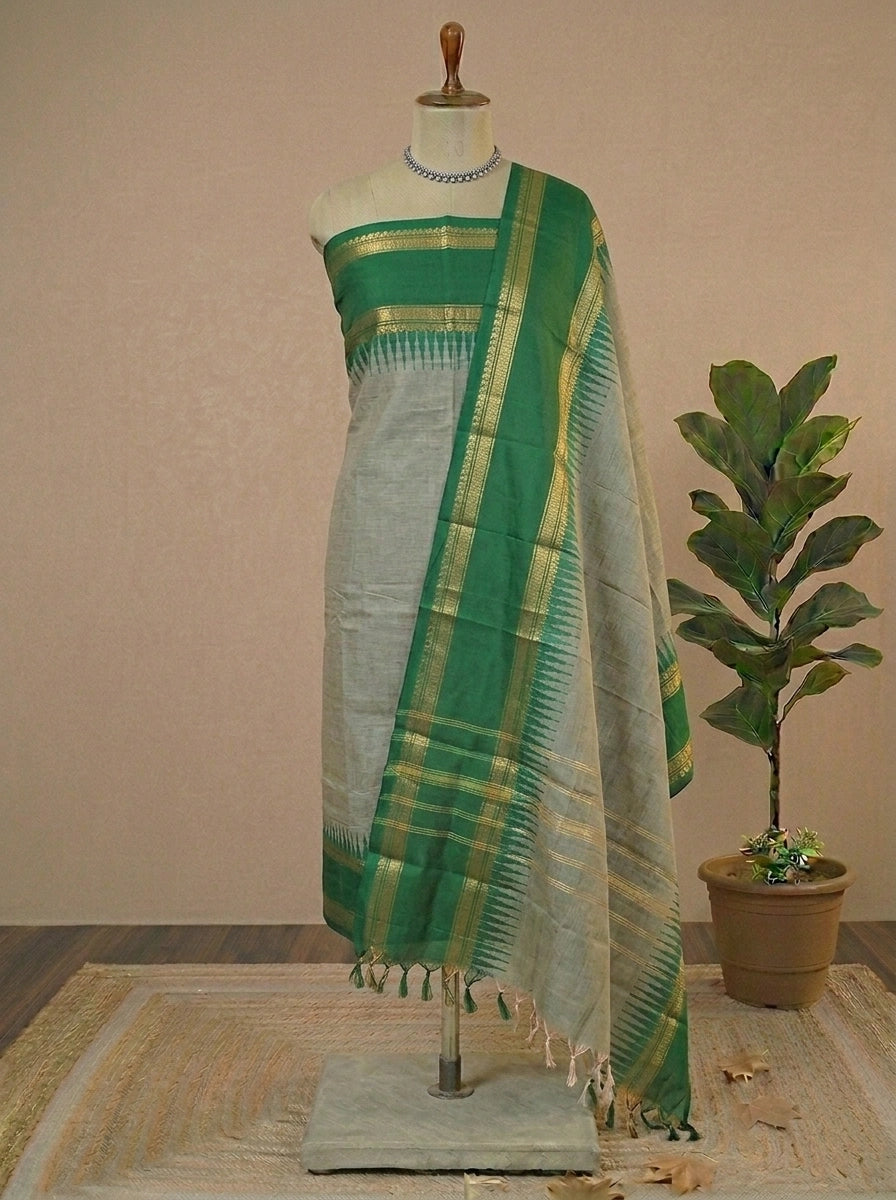 Mint Green Kanchi Cotton Dress Material