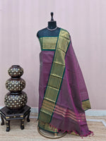 Dual-Shaded Purple Kanchi Cotton Dress Material
