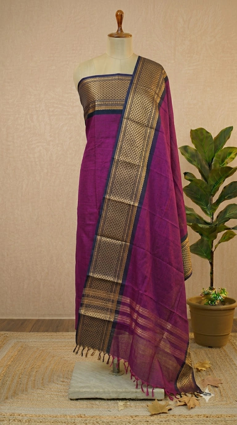 Dark Rani Pink Kanchi Cotton Dress Material 