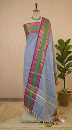 Steel Grey Kanchi Cotton Dress Material 