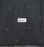 Black Khadhi Mulmul Saree Blouse