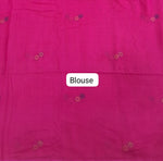 Rani Pink Khadhi Mulmul Saree Blouse