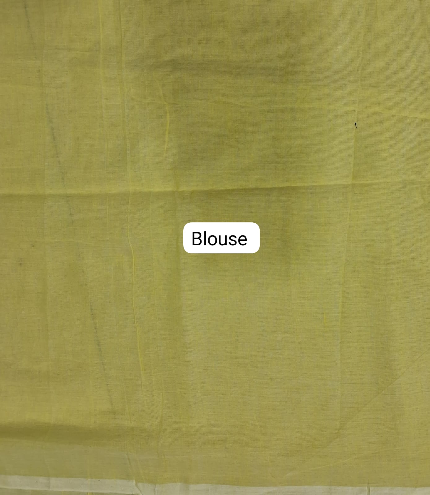 Lemon Yellow Khadhi Mulmul Saree blouse